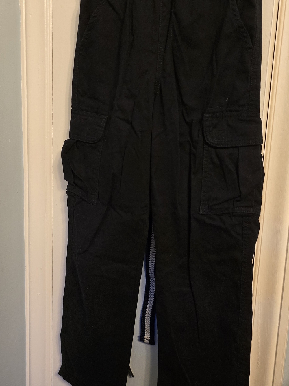 The Children's Place Black Cargo Pants with Side Flap Pockets